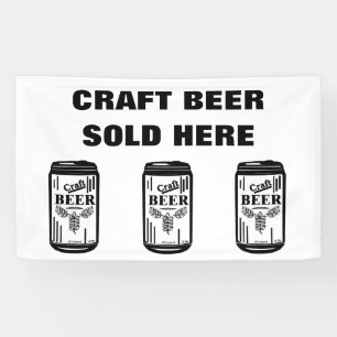 BIÈRE DE CRAFT VENDUE ICI UNE BANNIÈRE