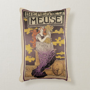 Biere de la Meuse by Marc Auguste Bastard Accent Pillow
