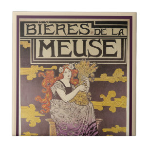 Biere de la Meuse by Marc Auguste Bastard Tile
