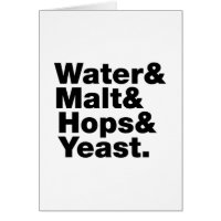 Bière = Eau & Malt & Hops & Yeast. Carte