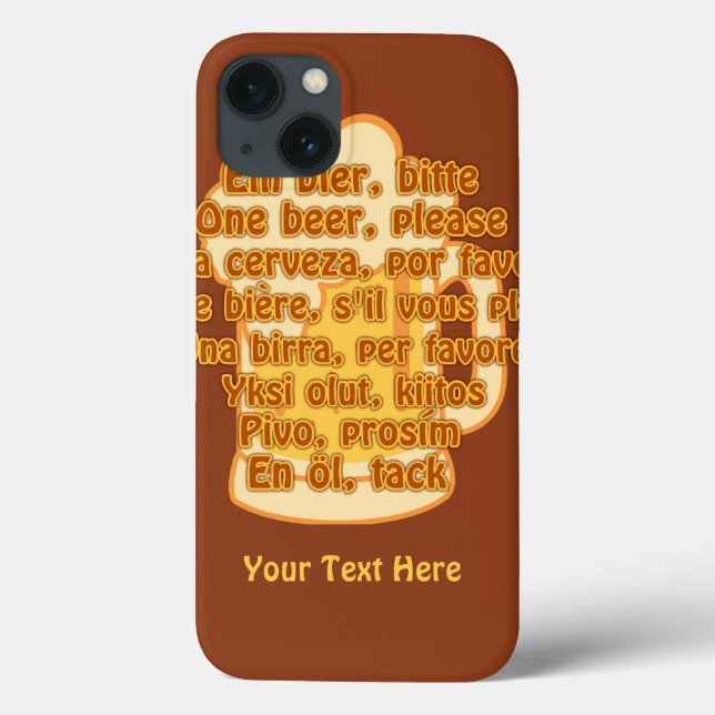 BIÈRE en langues coque ipad personnalisé (Verso)