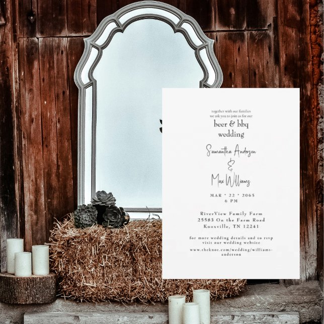 Bière et Faire-part de mariage barbecue (Créateur téléchargé)