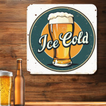 Bière froide vintage