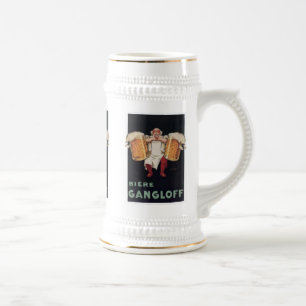 Biere Gangloff 2 Vintage Beer Ad Mugs, Steins