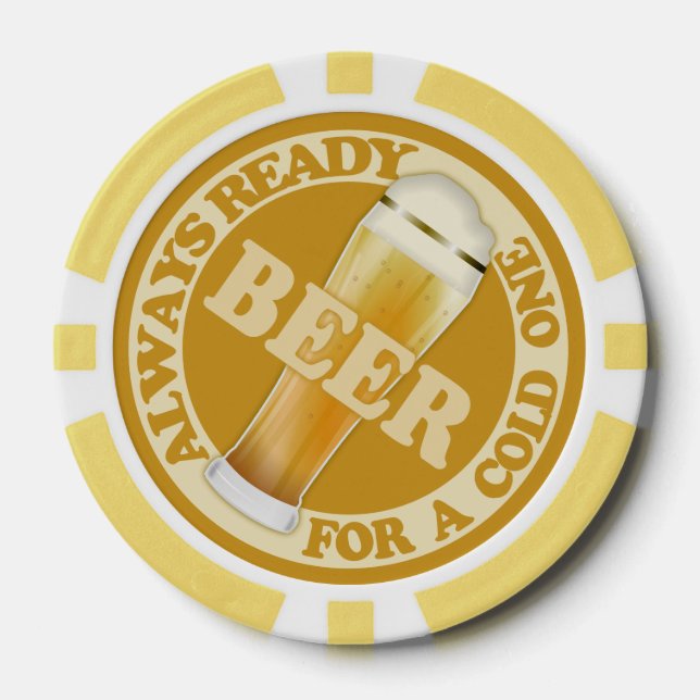 BIÈRE jetons de poker personnalisés (Recto)