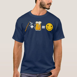 Bière Lover Ax Jetant Cadeau Classique TShirt