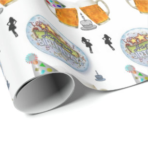 Bière papier enveloppant pour cadeau d'anniversai