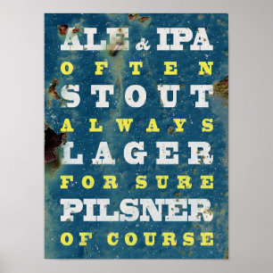 Bière Toujours. affiche vintage de bière. Bière
