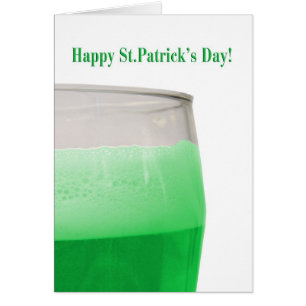 Bière verte pour la Saint Patrick's Day