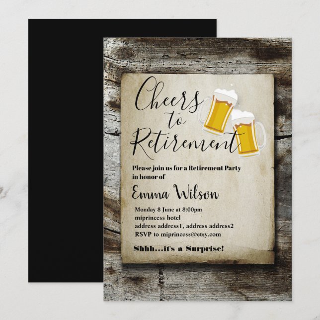 bières, acclamations, invitation à la retraite (Devant / Derrière)