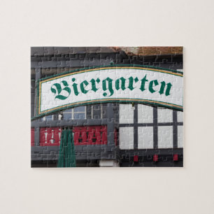 Biergarten sign, Germany Jigsaw Puzzle