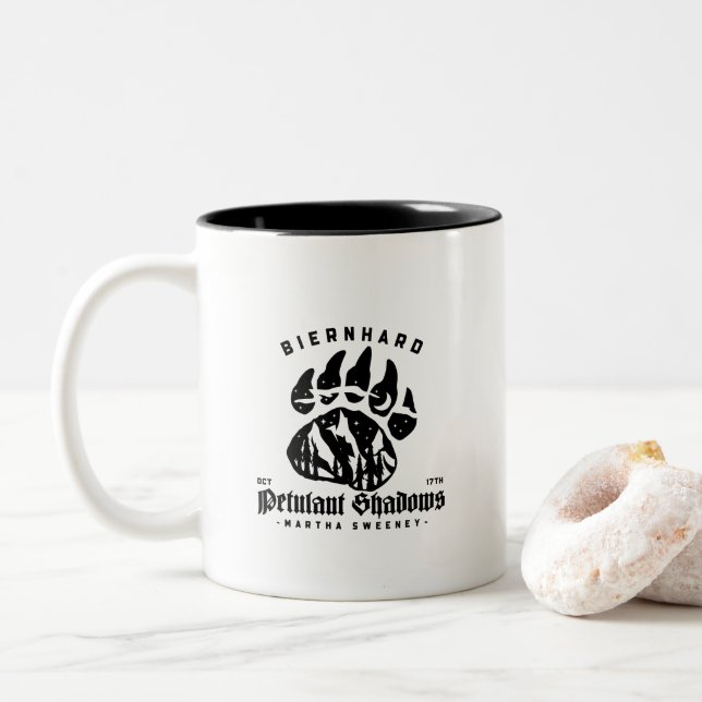 Biernhard Bears Petulant Shadows Two-Tone Coffee Mug (With Donut)