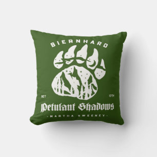 Biernhard Bears Petulant Shadows Two-Tone Throw Pillow