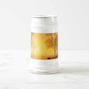 Bierstadt Albert Sunset on the Mountain Beer Stein