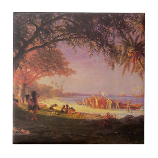 Bierstadt Albert, The Landing of Columbus Tile