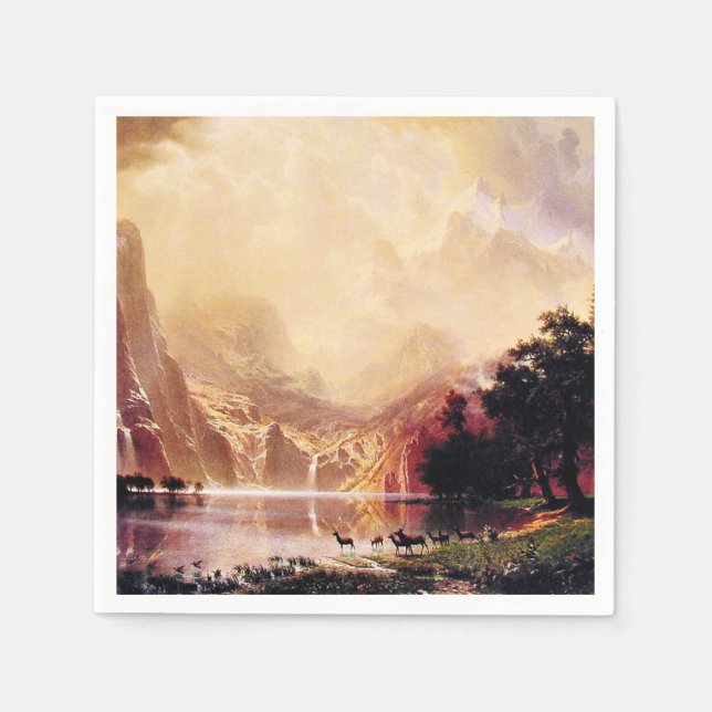 Bierstadt - Among the Sierra Nevada Mountains Napkin (Front)