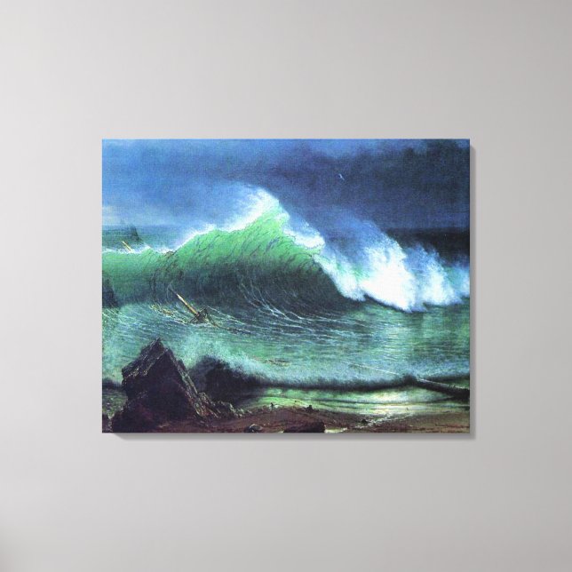 Bierstadt - Emerald Sea, famous painting, Canvas Print (Front)