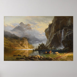 Bierstadt - Indians Spear Fishing Poster