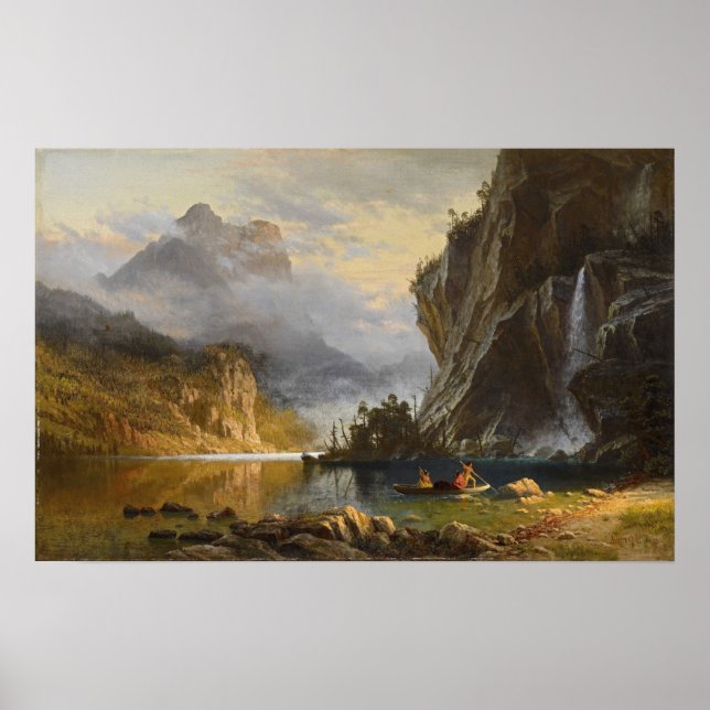 Bierstadt - Indians Spear Fishing Poster (Front)