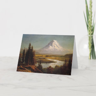 Bierstadt - Mount Rainier landscape painting Card