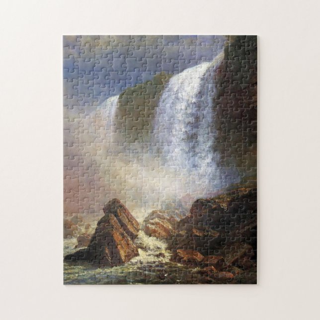 Bierstadt Niagara Falls Painting Jigsaw Puzzle (Vertical)
