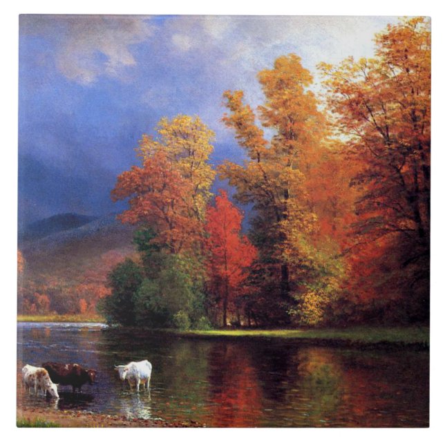 Bierstadt - On the Saco, Tile (Front)