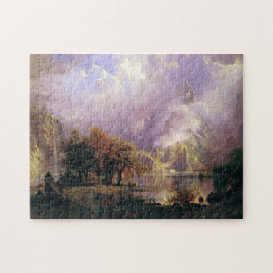 Bierstadt Rocky Mountain Landscape Painting Jigsaw Puzzle