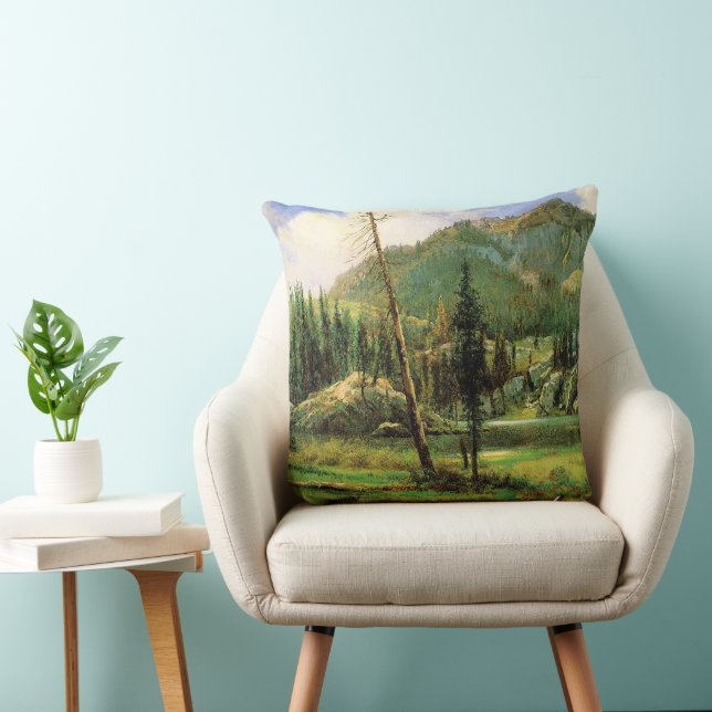 Bierstadt - Sierra Nevada Mountains, Throw Pillow (Chair)