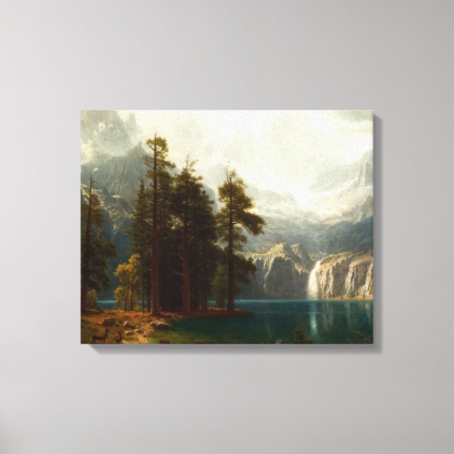 Bierstadt Sierra Nevadas Canvas Print (Front)