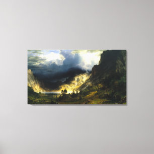 Bierstadt Storm in the Rocky Mountains Canvas Print