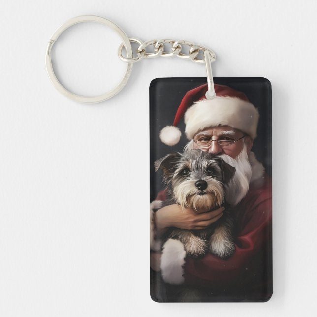 Biewer Terrier Avec Noël Festif Du Père Noël (Devant)