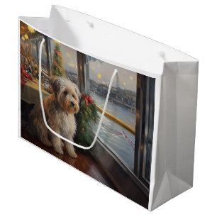 Biewer Terrier Christmas Cruise: Pawsome Holiday  Large Gift Bag