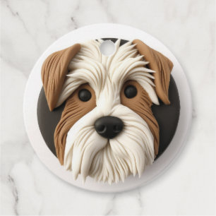 Biewer Terrier Dog 3D Inspired Favour Tags