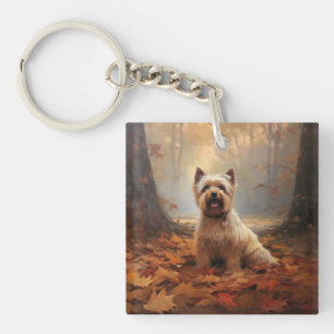 Biewer Terrier en automne feuilles tombées inspire