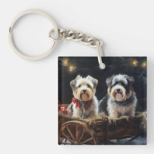 Biewer Terrier enneigé traîneau Noël décoration