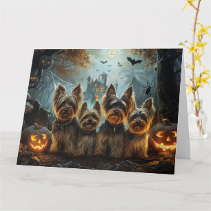 Biewer Terrier Halloween Night Doggy Delight  Card
