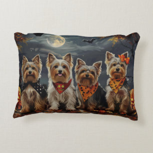 Biewer Terrier Halloween Spooky  Accent Pillow