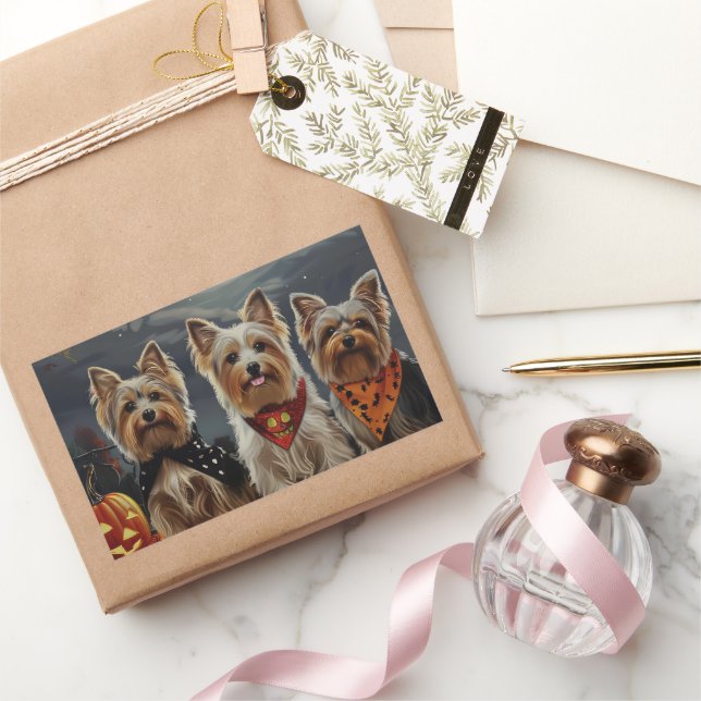 Biewer Terrier Halloween Spooky  Sticker (Gifting)