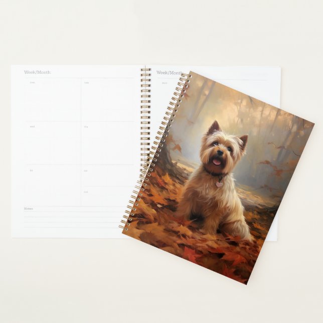 Biewer Terrier in Autumn Leaves Fall Inspire Planner (Display)