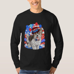 Biewer Terrier Merica 4th Of July American Flag Pa T-Shirt