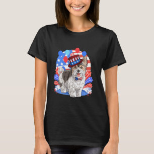 Biewer Terrier Merica 4th Of July American Flag Pa T-Shirt