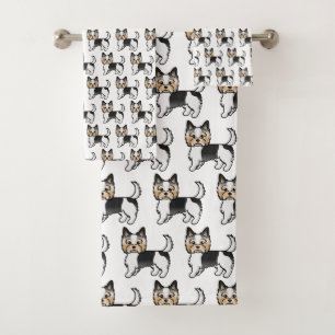Biewer Terrier mignon Motif de dessin de chien