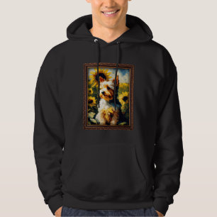 Biewer Terrier Painting Sunflower Flower Mom Women Hoodie