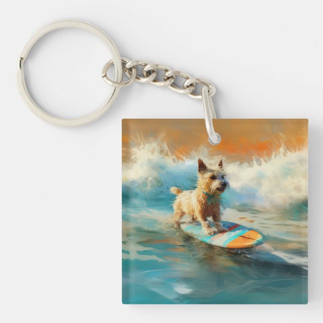Biewer Terrier Plage Surf Peinture (Devant)