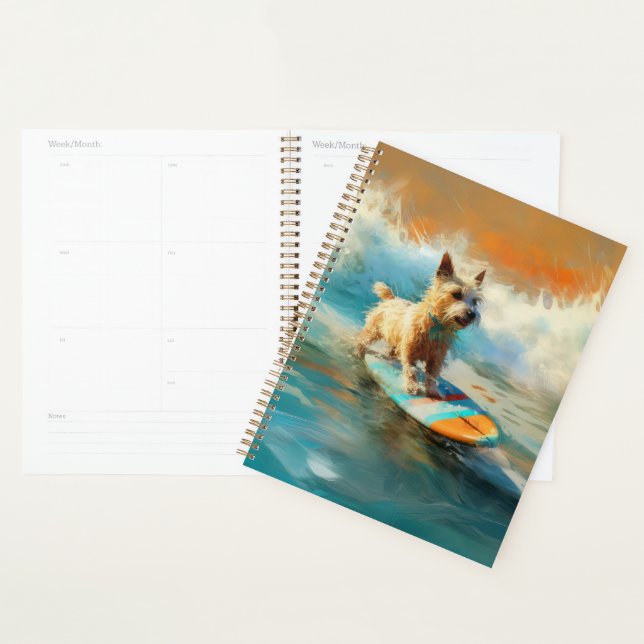 Biewer Terrier Plage Surf Peinture (Devant avec enveloppe)