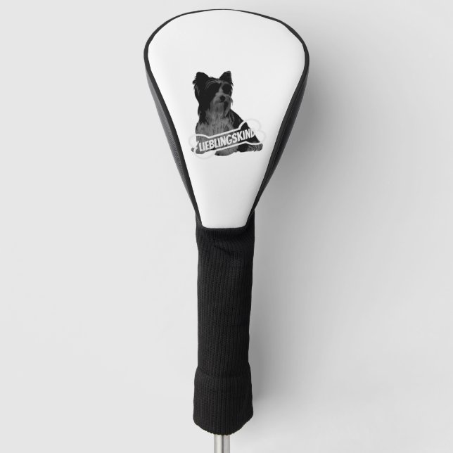 Biewer Terrier portrait, funny saying Classic T-Sh Golf Head Cover (Front)