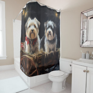 Biewer Terrier Snowy Sleigh Christmas Decor