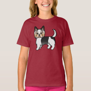 Biewer Terrier Yorkshire Terrier Cute Cartoon Dog T-Shirt