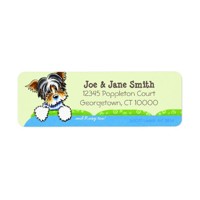 Biewer Yorkie Blue Canch Nom de l'animal Personnal (Devant)