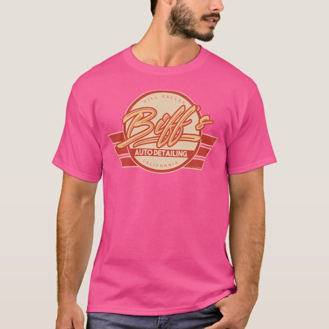Biff'S Auto Detailing In Red. Back To The Future M T-Shirt (Front)